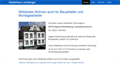 Desktop Screenshot of gaestehaus-lemberger.de